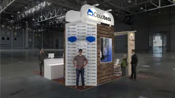 20x20 Island booth design by Reaction Space